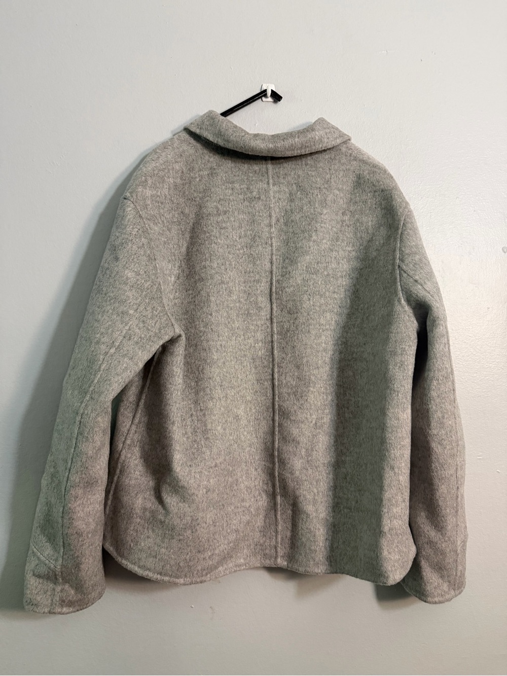 Saison 1865 Vace Mixed Wool Button Front Jacket In Grey - Picture 9 of 10